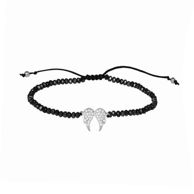 Luxenter-Armband, 925er Sterlingsilber und rhodinierte, glänzende Zirkonias