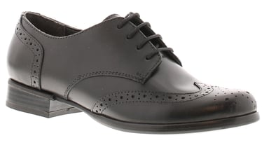 Love Leather Womens Shoes School Angelica Leather Lace Up black