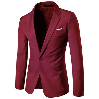 Burgunderfarbener Freizeitblazer Slim Fit Businessblazer