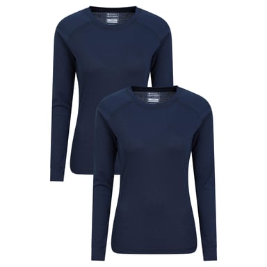 Mountain Warehouse - "Talus" Base Layer Oberteil für Damen (2er-Pack) (Marineblau)