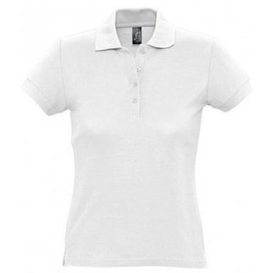 SOLS Womens/Ladies Passion Pique Short Sleeve Polo Shirt (Weiß)
