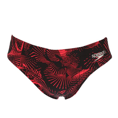 Slip bain Allover 7cm Speedo Pour Homme en Noir Rouge