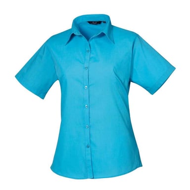 Premier - Bluse für Damen kurzärmlig (Türkis)