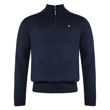 Wochenendtäter Langarm Natal Zip Neck Navy Herren Pullover KWAW2012 Marine