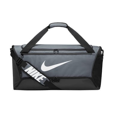 Nike Brasilia Swoosh Training 60L Duffle Bag (Eisengrau/Schwarz/Weiß)