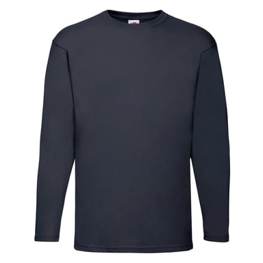 Fruit of the Loom - "Valueweight" T-Shirt für Herren/Damen Unisex Langärmlig (Marineblau)