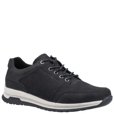 Hush Puppies Mens Joseph Nubuck Turnschuhe (Schwarz/Weiß)