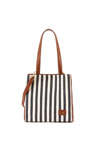 Sac Cabas Rayé - Bleu Marine