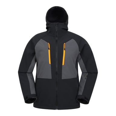 Mountain Warehouse Herren Axis Extreme Softshell-Skijacke (Schwarz)
