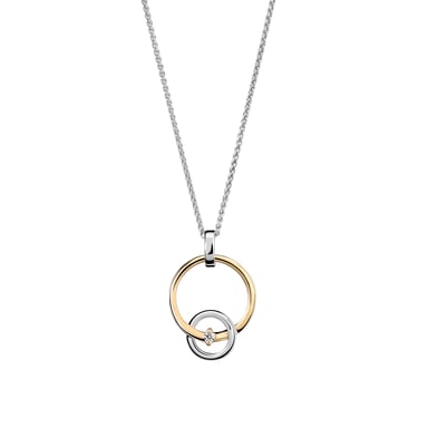 Orphelia 'Antoine' Damen-Kette mit Anhänger aus 925er Sterlingsilber – Silber/Gold ZH-7503/1