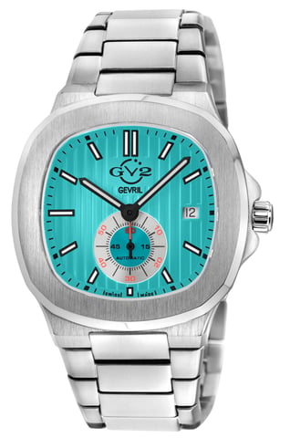 GV2 Potente Silber/Schwarzes Zifferblatt Edelstahl Schweizer Automatik ETA 2895 Uhr