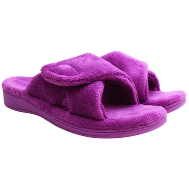 Vionic Relax Terry Damen Lila Hausschuhe