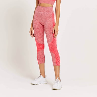 MP Damen Curve Hochgeschnittene 3/4 Leggings - Danger Marl