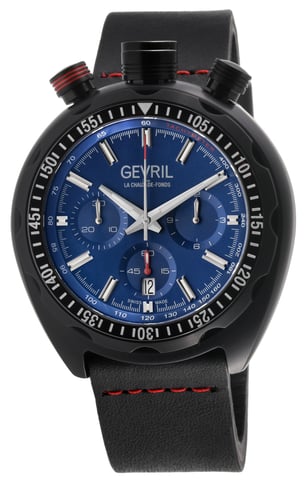 Gevril Herrenuhr Canal St Blau Automatik Chronograph Sellita SW200