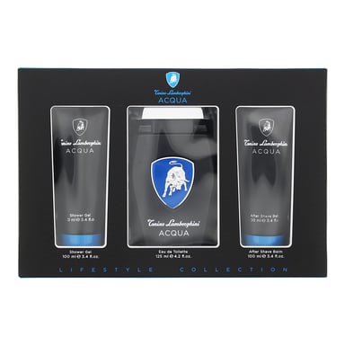 Tonino Lamborghini Acqua Eau De Toilette 125ml, Shower Gel 100ml + Aftershave Balm 100ml Gift Set