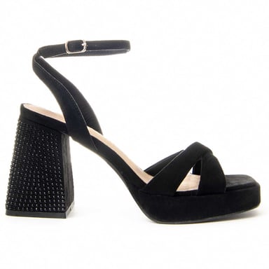 Montevita Hohe Festsandalette Schwarz