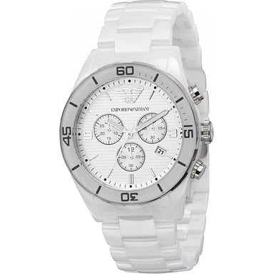 Emporio Armani AR1424 Weiß Ceramica Herrenuhr