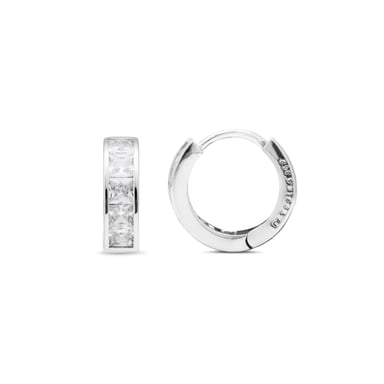 Luxenter Ohrringe, unverzichtbar aus 925er Sterlingsilber und rhodiniertem rhodiniertem funkelndem Zirkonia