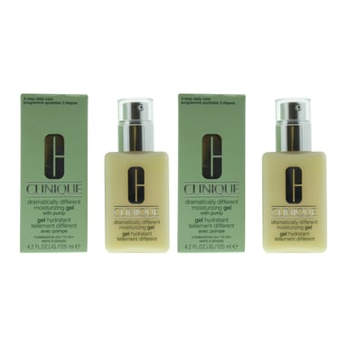 Clinique Dramatically Different Moisturising Gel With Pump 125ml Comb Oily X 2