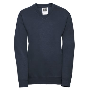 Russell Collection - Sweatshirt V-Ausschnitt für Kinder (Dunkelblau)