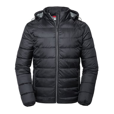 Russell - "Nano" Steppjacke mit Kapuze für Herren (Schwarz)