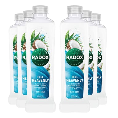 Radox Mineral Therapy Bath Soak Feel Heavenly with Minerals & Herbs 500ml, 6 Pk