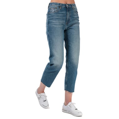 Tommy Hilfiger Harper Straight Fit Stonewashed Jeans für Damen aus Denim