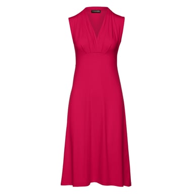 Unifarbenes Empire-Kleid ohne Ärmel in Dunkelrot