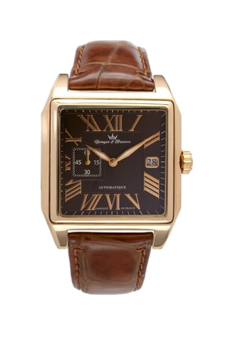 Yonger Braunes Zifferblatt Leder Römische Ziffern Uhr