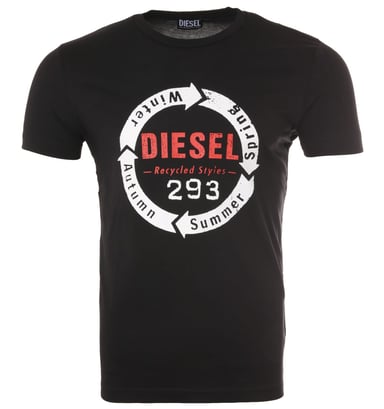 T-shirt T-Diego C1 Graphic Logo Diesel Pour Homme en Noir