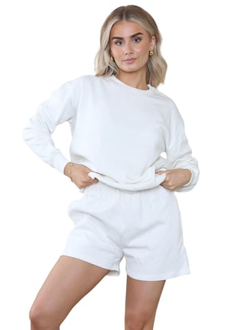 Kruze | Womens Sweatshirt & Shorts Trainingsanzug Set