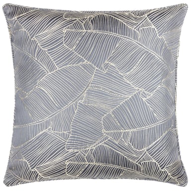 Wylder Tropics Seymour Besticktes Jacquard-Satin-Kissen mit Paspelierung und Polyesterfüllung