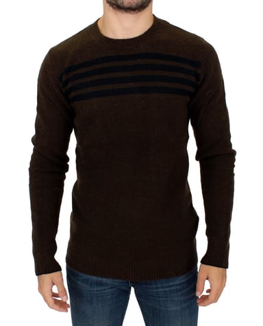 Gestreifter Rundhals-Pullover