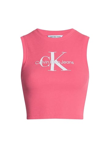 Calvin Klein Damen Classic Front-Logo Tanktop