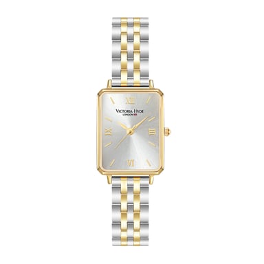 VICTORIA HYDE Rectangle Montre pour Femme Cadran Vert Montre à Quartz Analogique avec Bracelet en Cuir, Or Clair