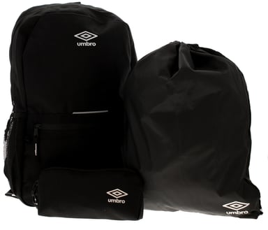 Umbro School Backpack Gym Bag Pencil Case Axis Back To School Set black
