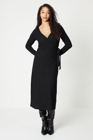 Soft Touch Midi Wrap Dress