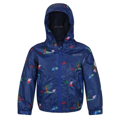 Regatta Childrens/Kids Muddy Puddle Peppa Pig Hooded Waterproof Jacket (Königsblau)