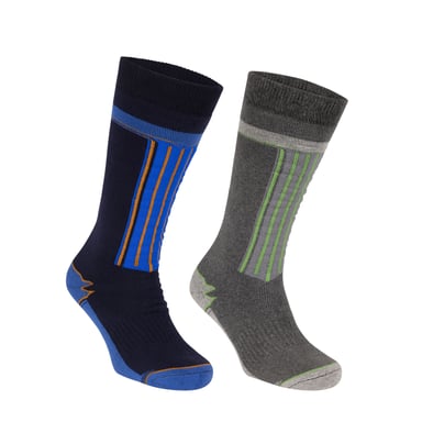 Trespass - "Winski" Skisocken für Herren/Damen Unisex(2er-Pack) (Marineblau/Dunkelgrau)