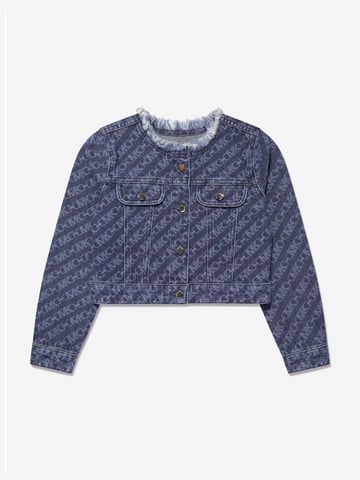 Michael Kors Girls Logo Denim Jacket in Blue