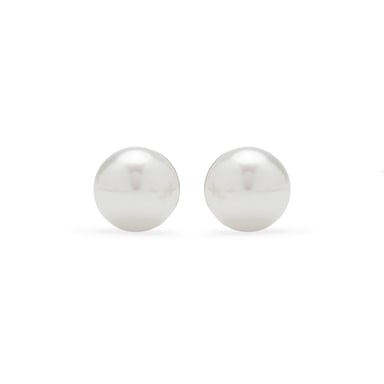 Luxenter Sterling Silber 925 Ohrringe mit weißer Perle in 18K Gelbgold - Danlug