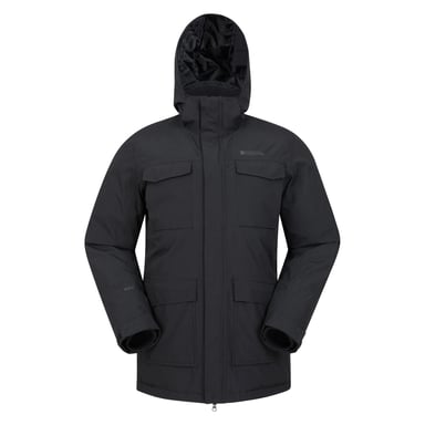 Mountain Warehouse Mens Concord Extreme Down Long Length Jacket (Schwarz)