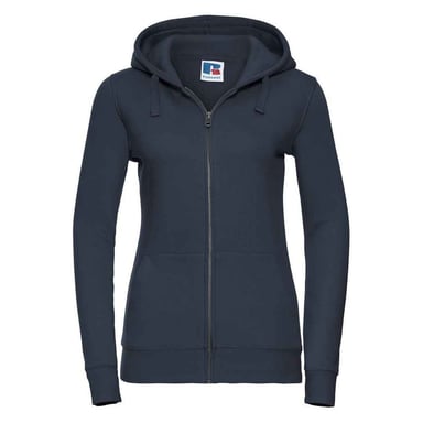 Russell - "Authentic" Kapuzenpullover Durchgehender Reißverschluss für Damen (Dunkelblau)