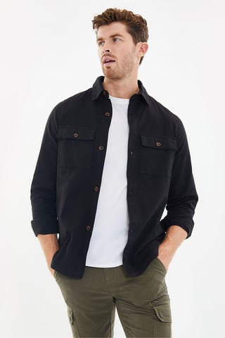 Threadbare Freizeithemd Black