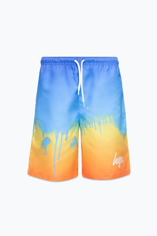 Hype Boys Sunset Drip Script Swim Shorts