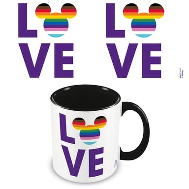 Disney Pride Love Becher (Weiß/Lila/Schwarz)