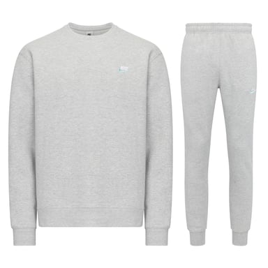 Nike Sportswear Herren Club Fleece Crew Neck Trainingsanzug Grau