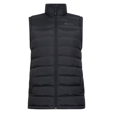 Mountain Warehouse Herren-Gepolsterte Weste Seasons mit Kunstpelzfutter (Schwarz)