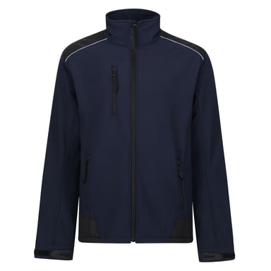 Regatta Sandstorm Herren Arbeitsjacke / Softshell-Jacke (Marineblau/Schwarz)