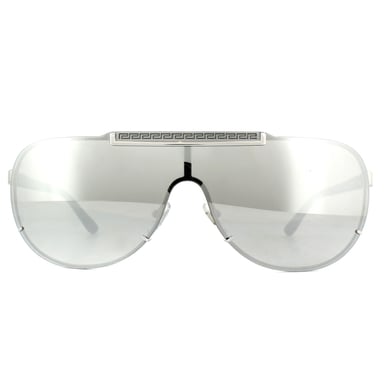 Versace Sonnenbrille VE2140 10006G Silber Hellgrau Silber Spiegel